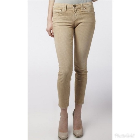 Current Elliot Tan Polka Dot Pants #475